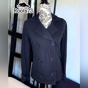 ROOTS 73 Women’s Black Cotton Double Breasted Coat- XSmall